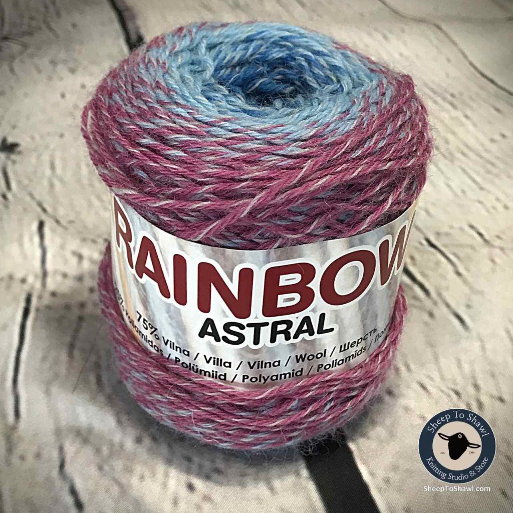 Rainbow Astral Yarn - Light Blue|Raspberry - R2 1